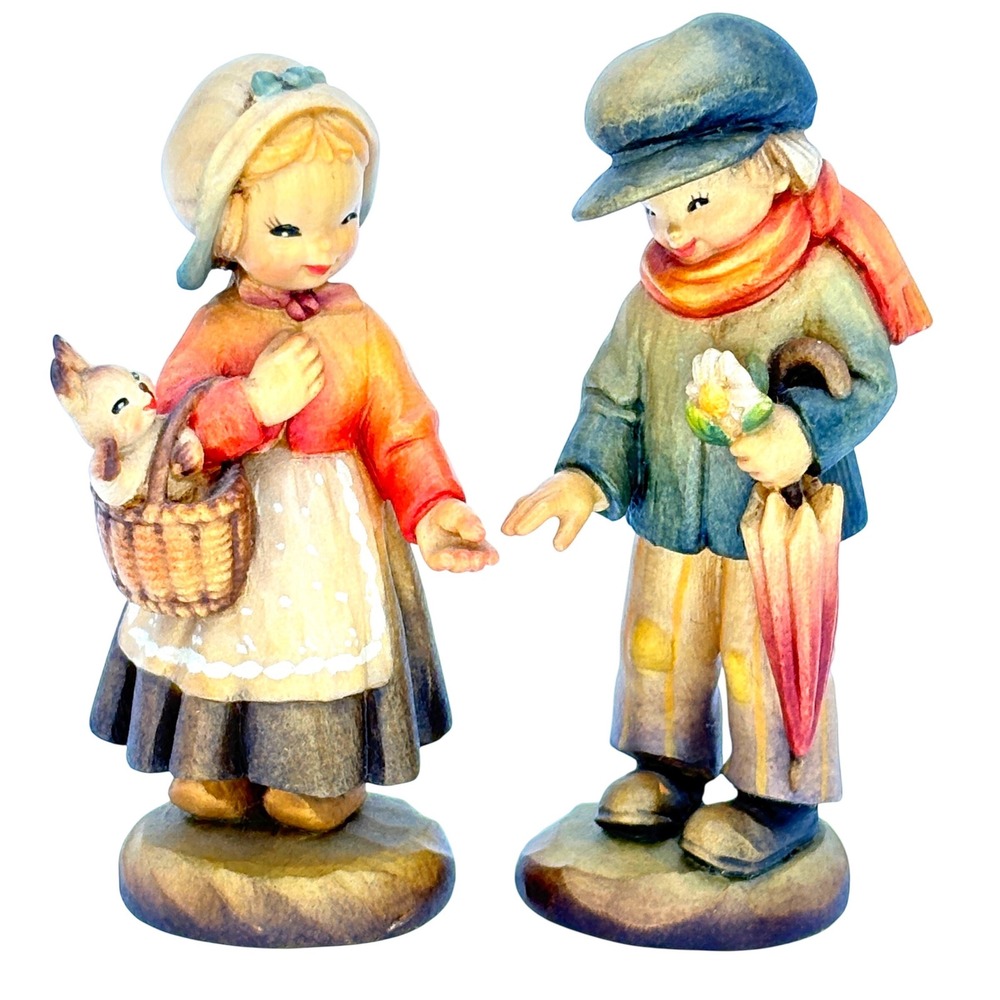 Vtg ANRI Club Figurines 1 & 2 WELCOME 655-001 & MY FRIEND 655-002 Juan Ferrandiz